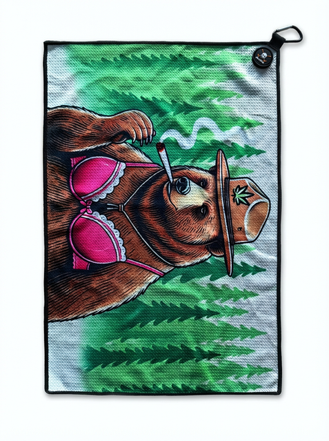 Premium printed golf towel with brand magnet - TowelCaddy