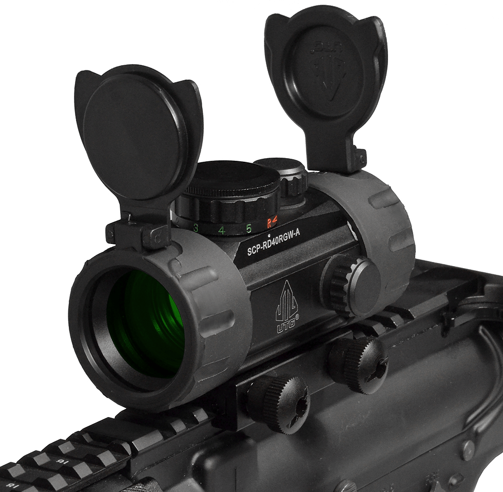 Thumbnail: UTG SPORTING TYPE 3.8INCH RED/GREEN DOT SIGHT WITH INTEGRAL MOUNT SCP-RD40RGW-A