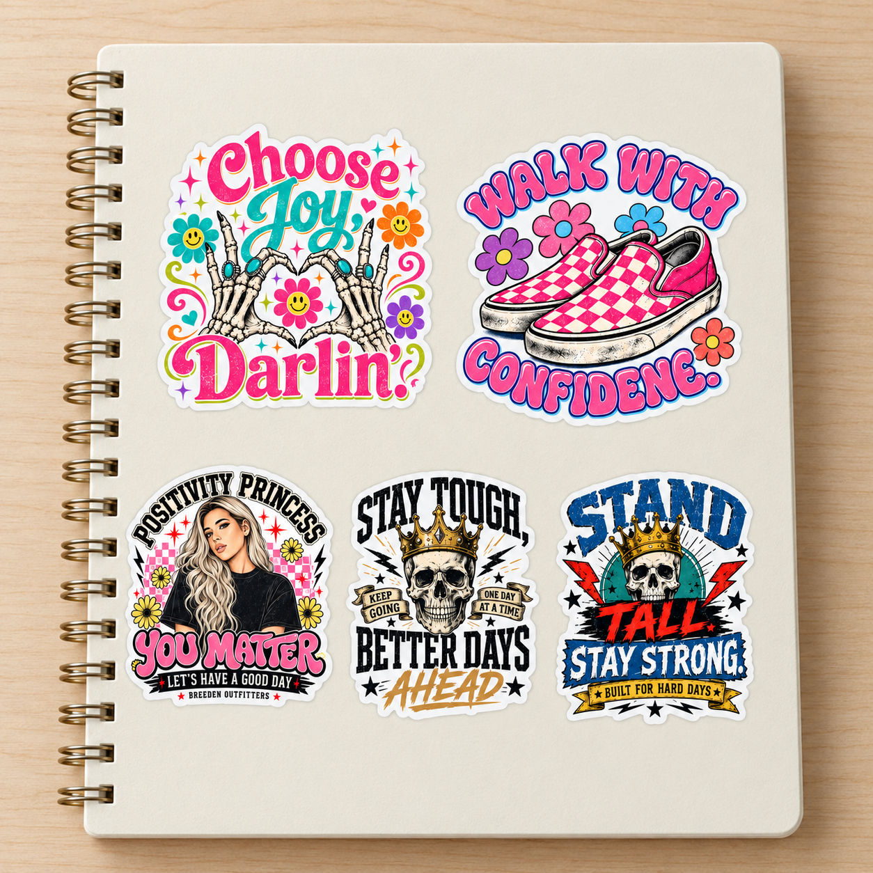 5 count sticker pack