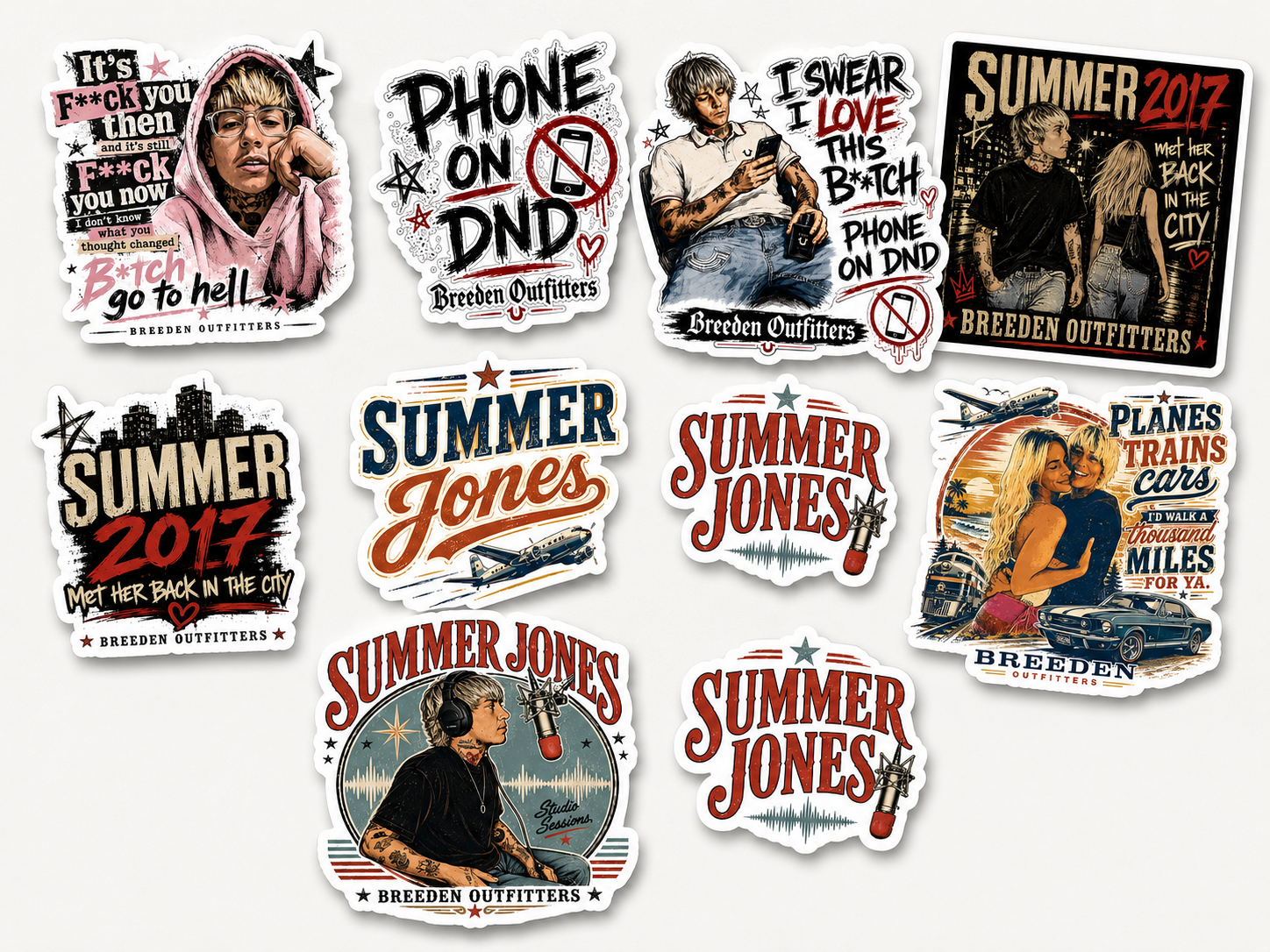 Summer Jones Surprise Sticker Pack – 5 Piece Set