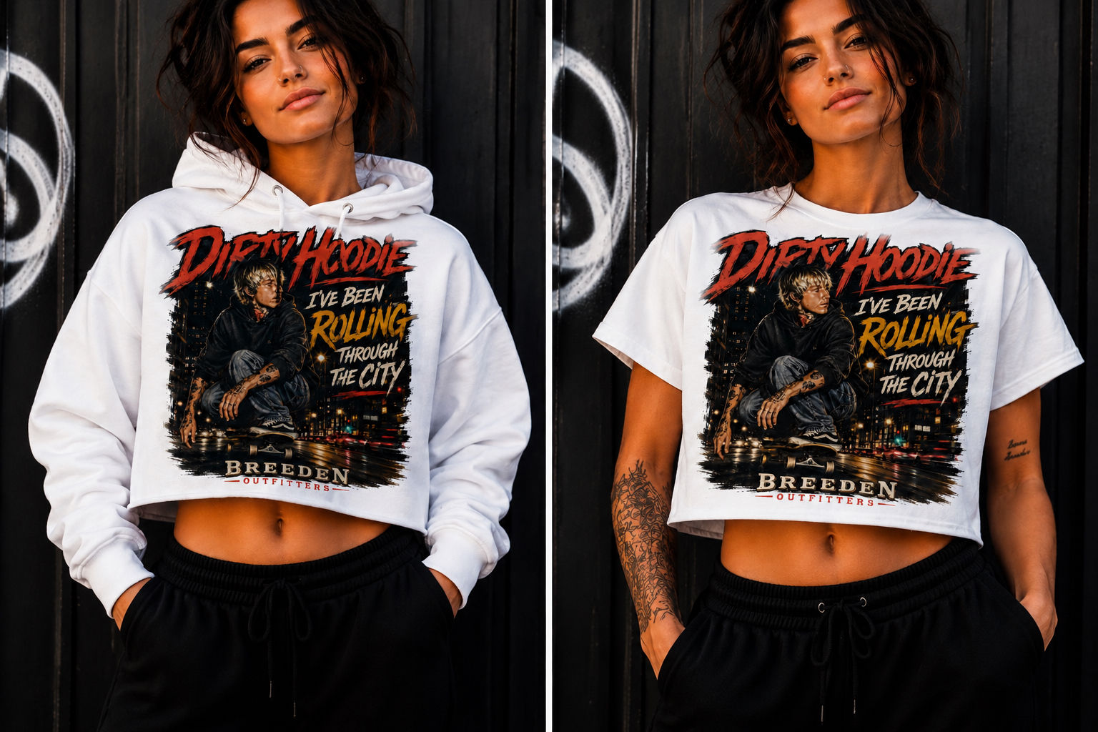 Crop Hoodie Or Tshirt dirty hoodie