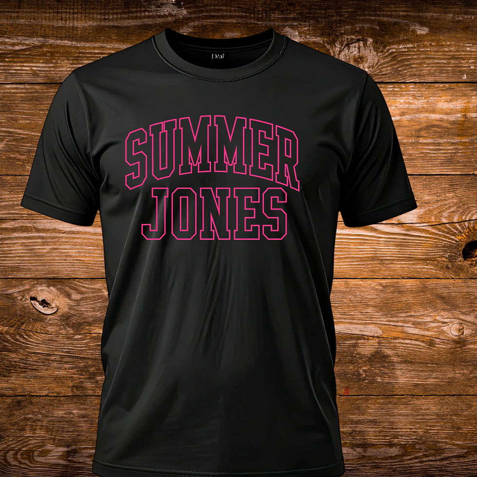 Thumbnail: Summer Jones Custom Collegiate Outline Tee