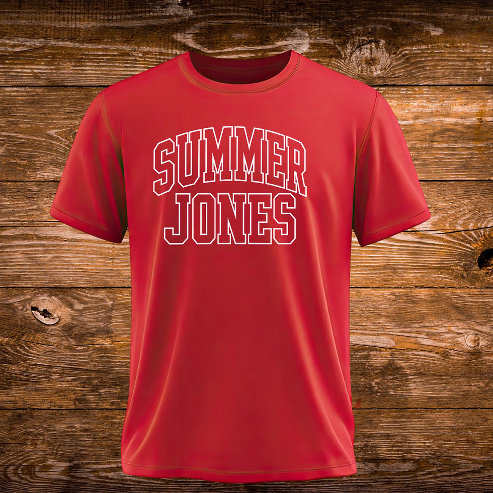 Thumbnail: Summer Jones Custom Collegiate Outline Tee