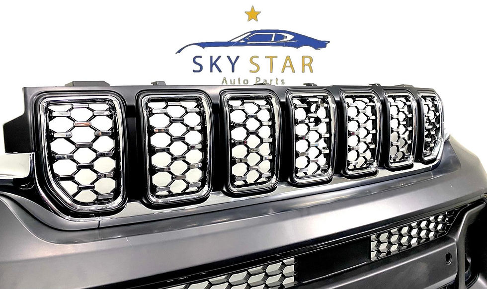 Thumbnail: For 2021-2024 Jeep Grand Cherokee L Complete Front Bumper Set w/ Grille Fog Ligh