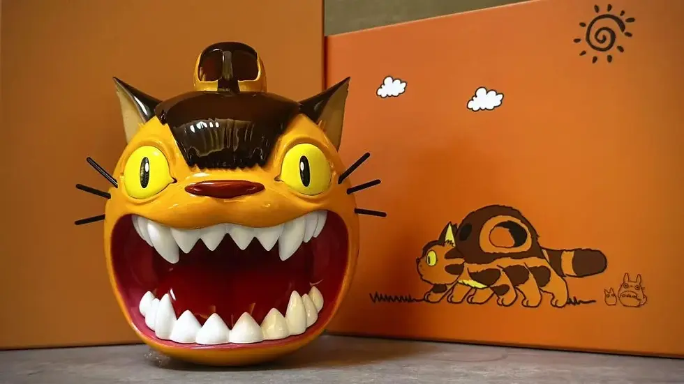 Thumbnail: 【PRE-ORDER】Lazy Fish - Catbus Daruma Egg Series #003 (Studio Ghibli) GK