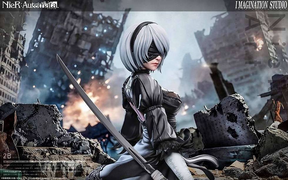Thumbnail: Imagination Studio - 2B NieR:Automata Resin Statue - GK Figure Worldwide