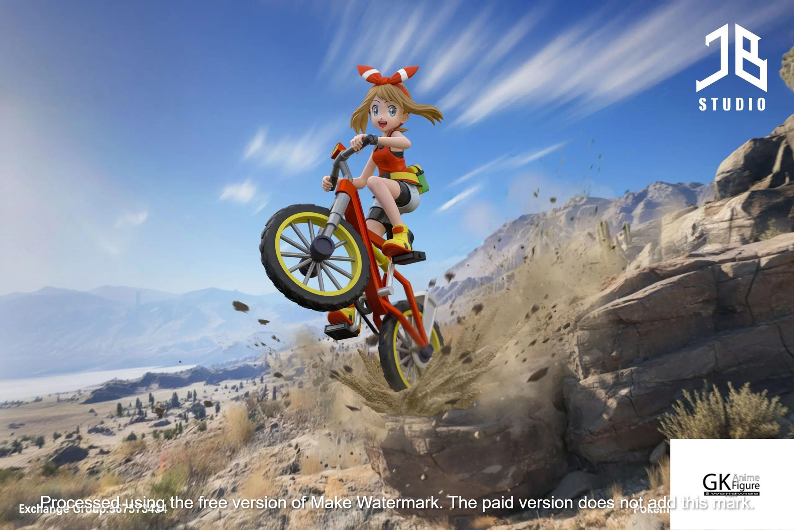 【PRE-ORDER】JB Studio - May Riding A Mountain Bike Pokémon Resin Statue GK Anime