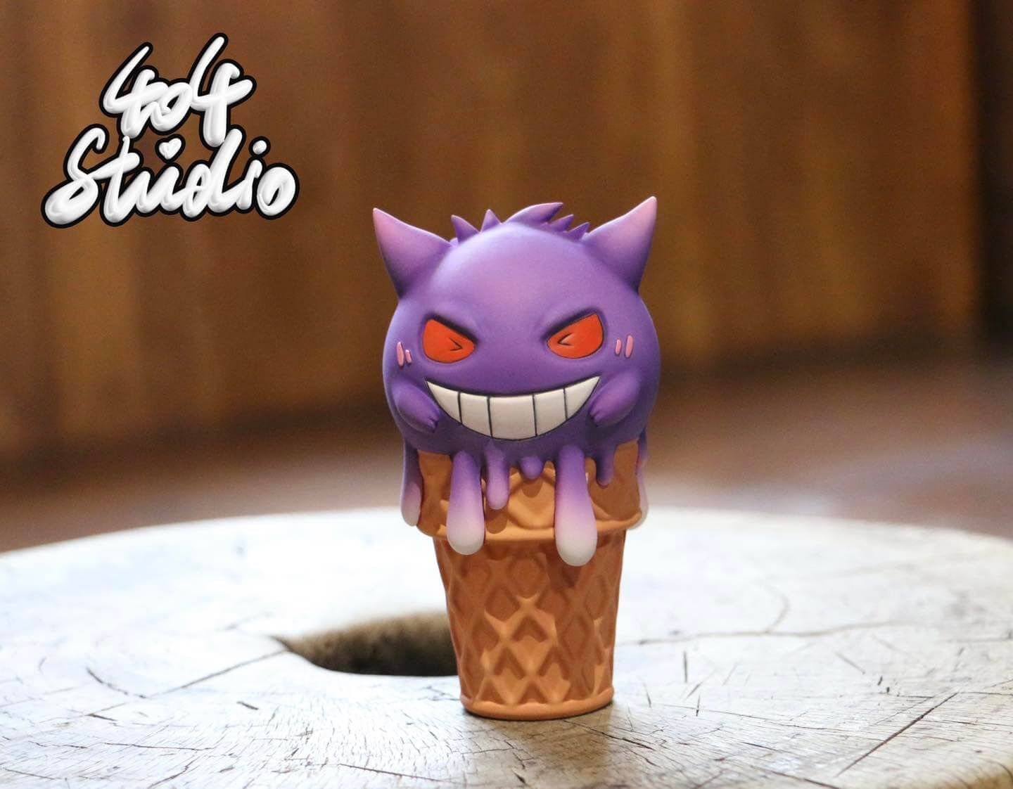 404 Studio - Pokémon ICE Cream Series - Gengar Pokémon Resin Statue