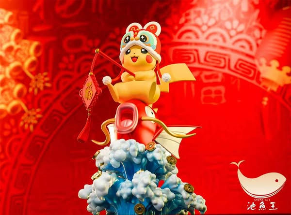 Thumbnail: 【PRE-ORDER】 Shima Aji Studio - Pikachu & Magikarp Pokemon Resin Statue GK Anime