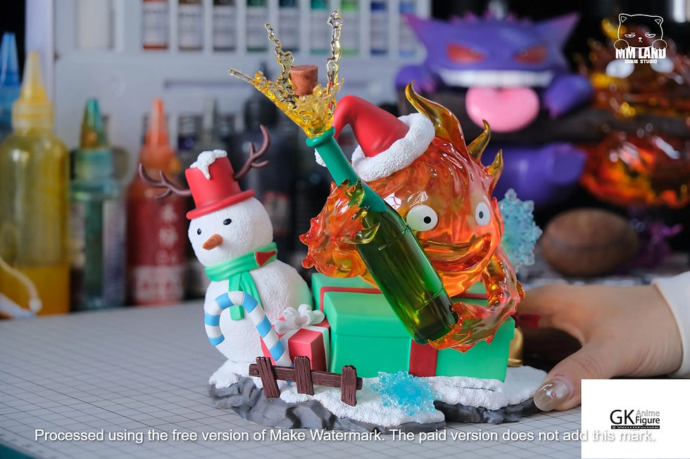 Thumbnail: 【PRE-ORDER】MMLAND Studio - Christmas Calcifer Howl's Moving Castle Resin Statue
