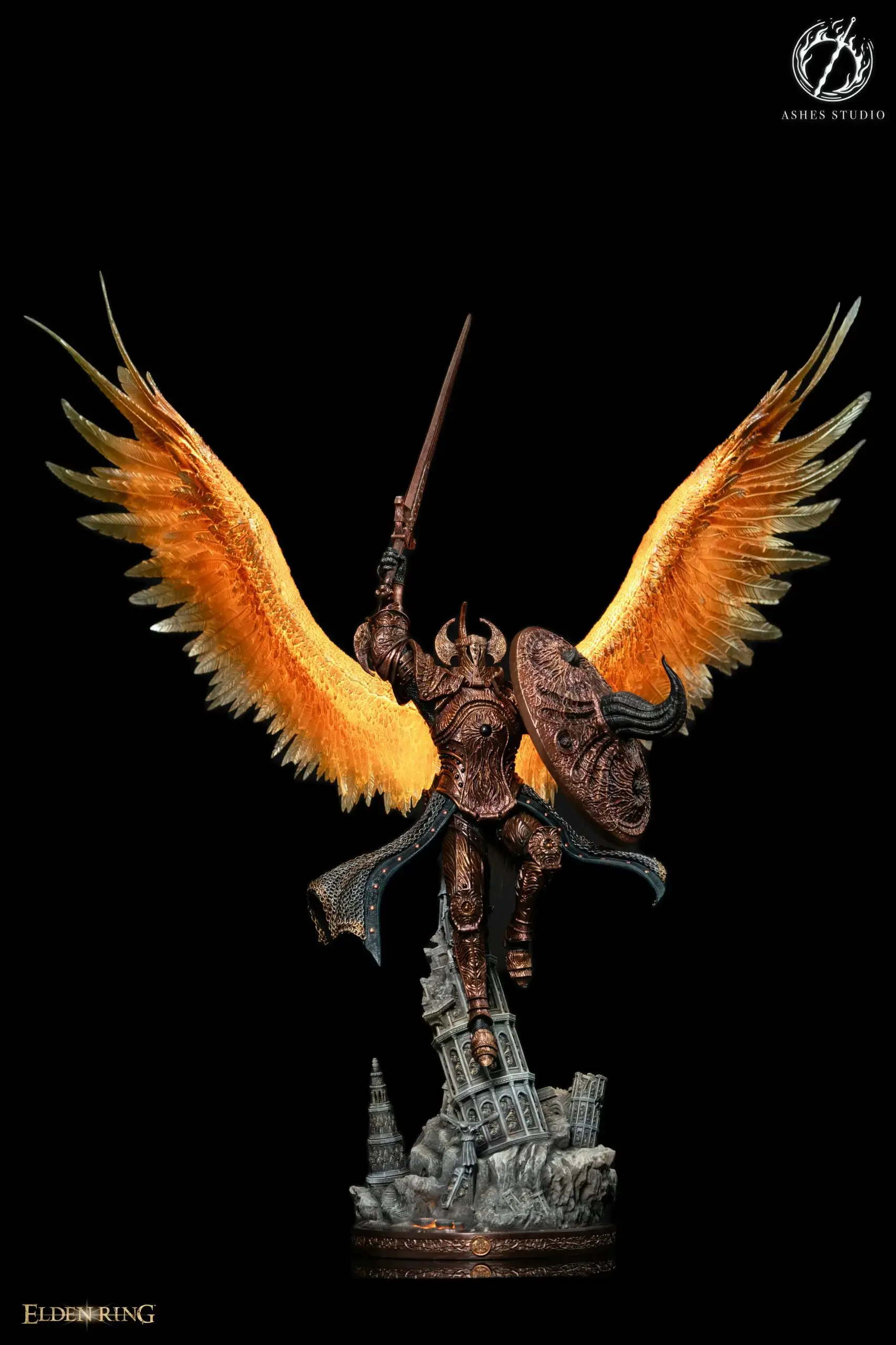 Ashes Studio - Crucible Knight Aspects of the Crucible Wings 2.0 Elde Resin
