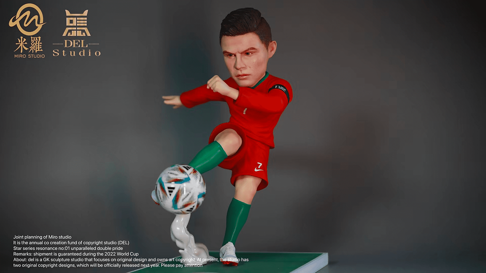 Thumbnail: Miro Studio x DEL Studio - Lionel Messi vs Cristiano Ronaldo Football Statue