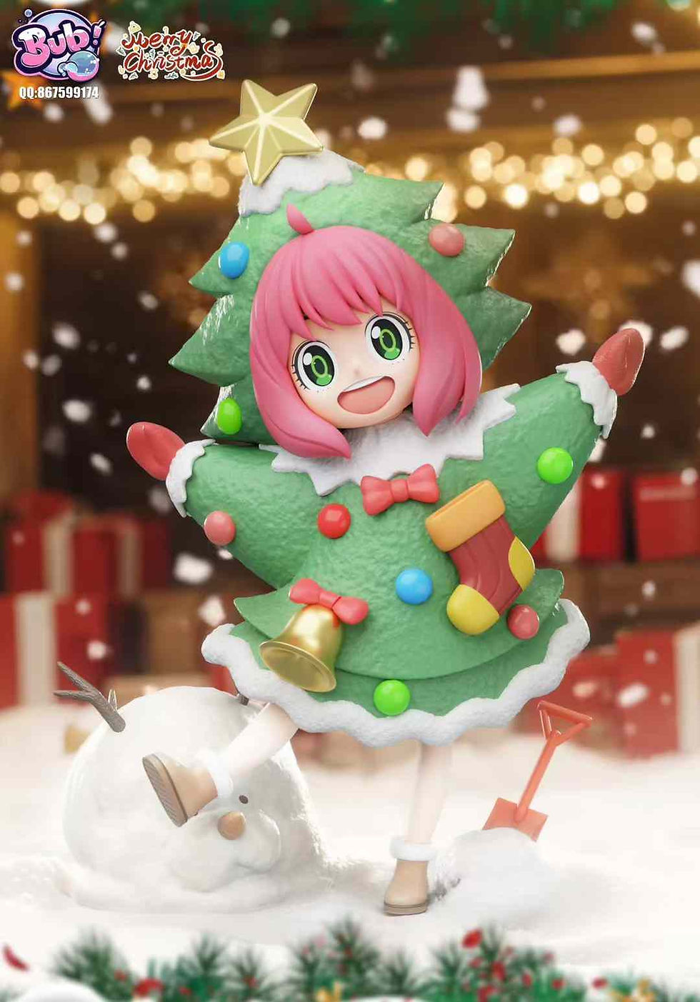 Thumbnail: 【PRE-ORDER】 BubbleX Studio - Merry Christmas Anya Spy x Family Resin Statue GK