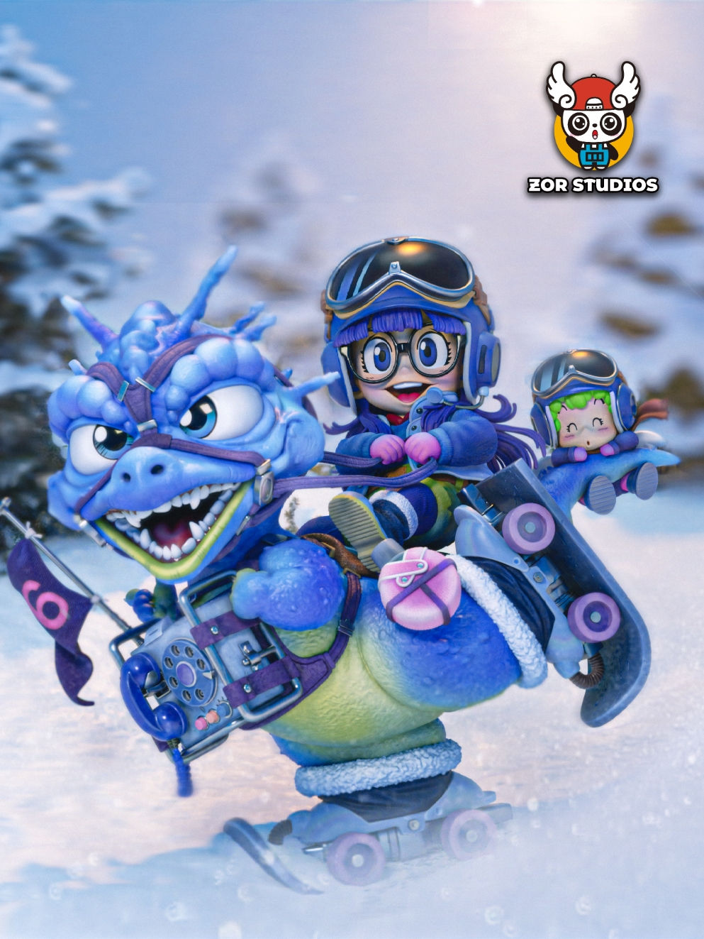 【PRE-ORDER】ZOR Studio - Frontispiece Vehicle Series 04 Arale Riding a Dragon
