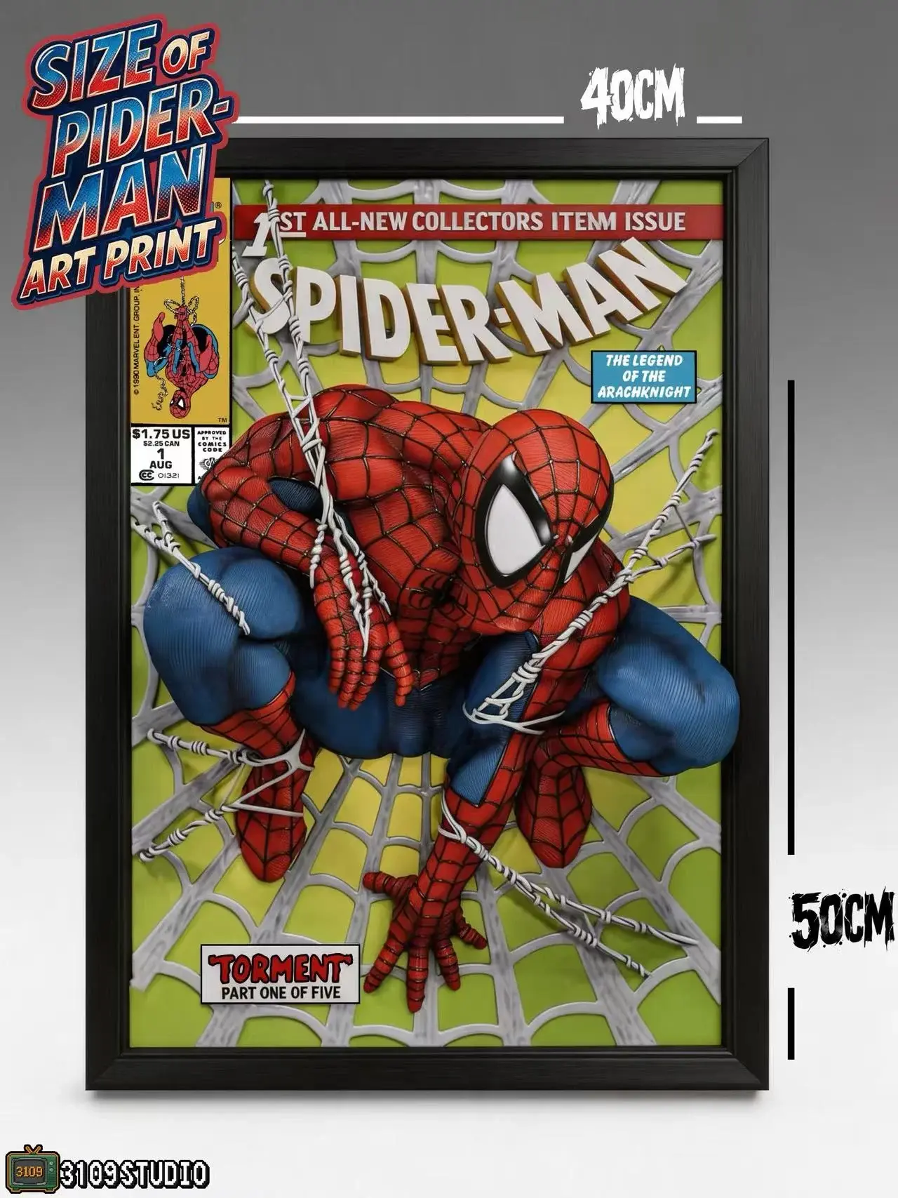 【PRE-ORDER】3109 Studio - Spider-Man Comic Cover 3D Wall Mural 1/4 (Marvel) GK