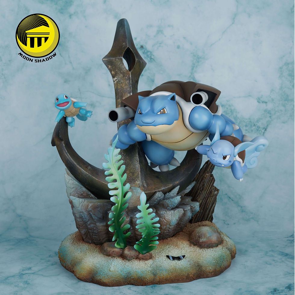 Thumbnail: 【READY STOCK】Moon Shadow Studio - Squirtle Family Normal & Shiny Resin Statue