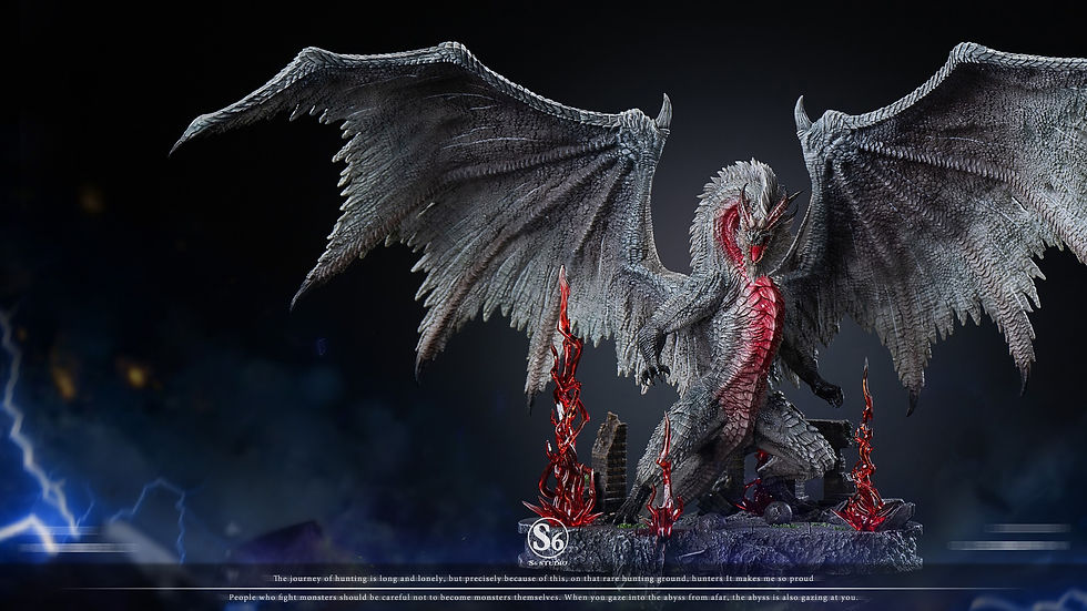 Thumbnail: 【PRE-ORDER】S6 Studio - White Fatalis Monster Hunter Resin Statue GK Anime Figure