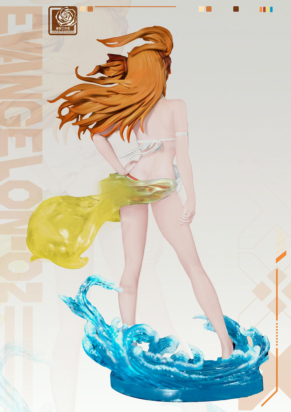 Thumbnail: 【PRE-ORDER】Rose Studio - Eva Summer Resonance Series Asuka Swimsuit Neon Genesis