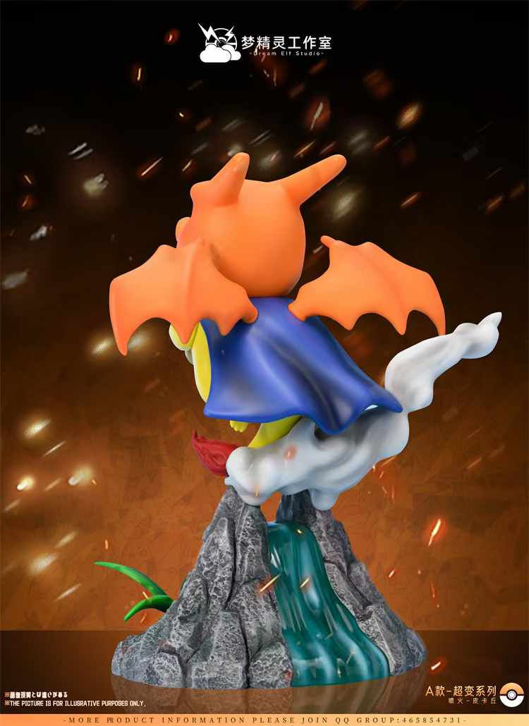 Thumbnail: 【PRE-ORDER】 Dream Elf Studio - Pika-Charizard Pokemon Resin Statue GK Anime