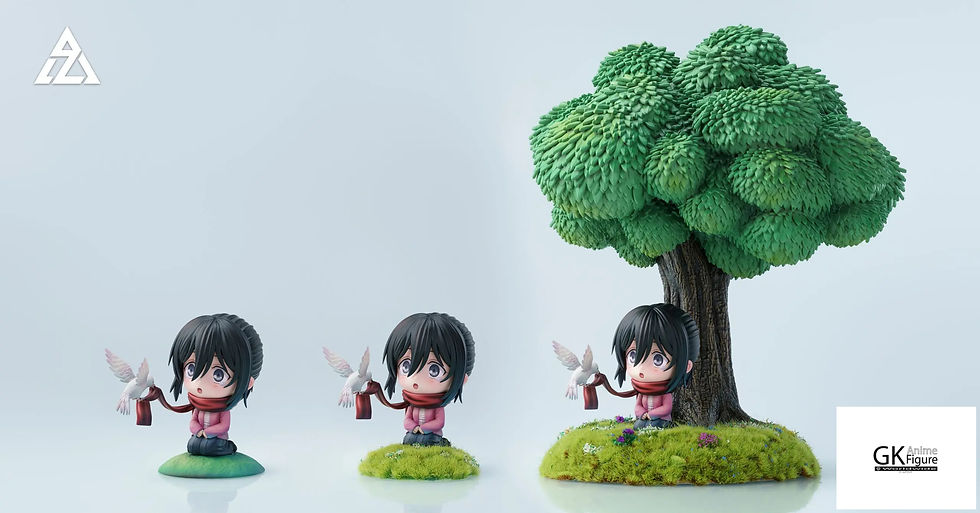 Thumbnail: 【PRE-ORDER】AZ Studio - Chibi Figure Mikasa Under the Tree Attack On Titan Resin