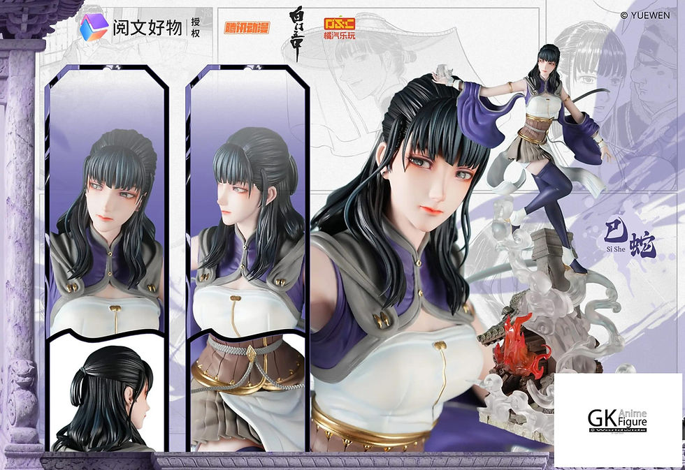 Thumbnail: 【PRE-ORDER】JU QI YUE WAN - Bai Men Wu Jia Mao Tu X Si She 1/6 Statue (Licensed)