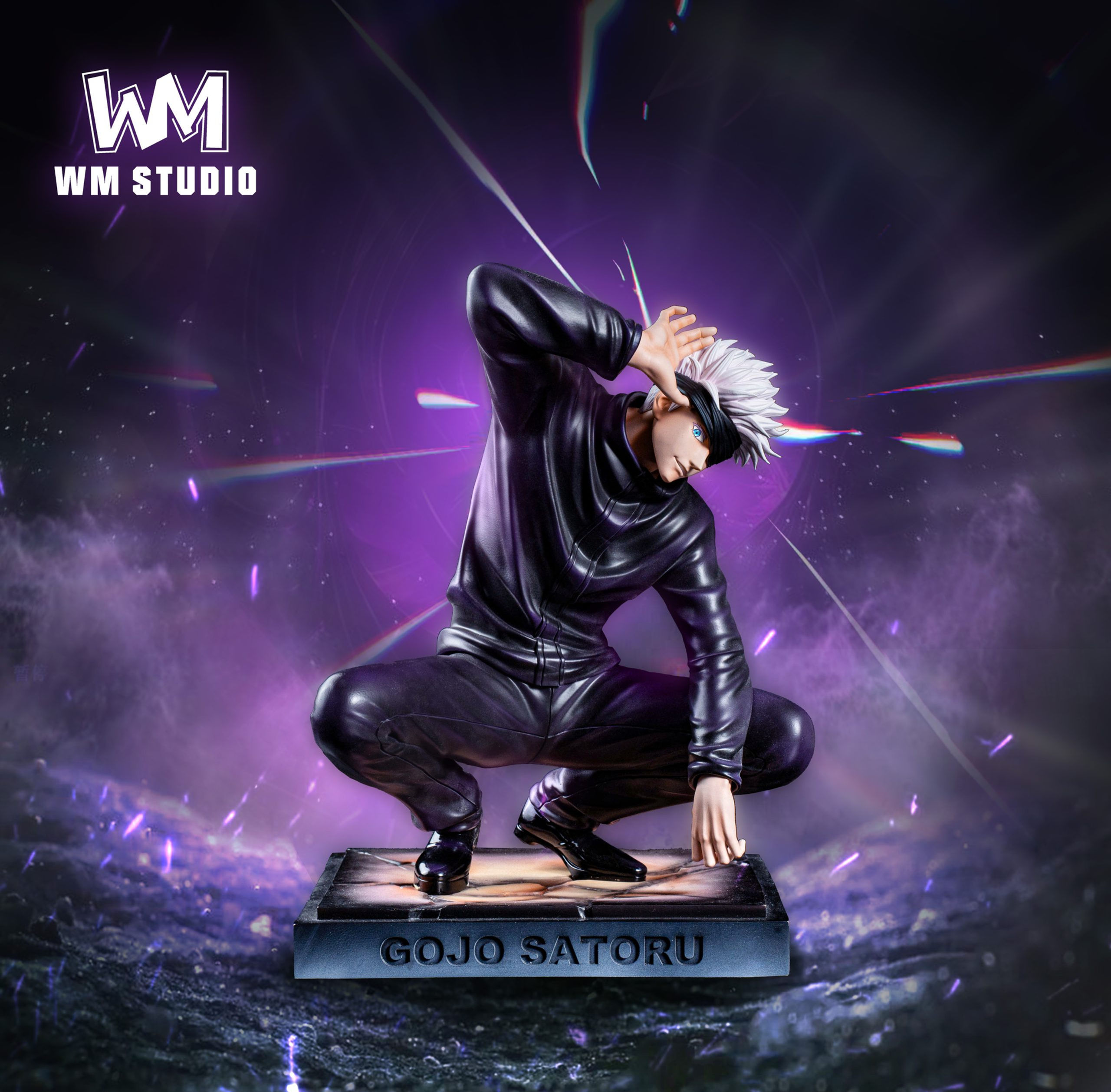 【READY STOCK】WM Studio - Squatting Gojo Sensei Jujutsu Kaisen Resin Statue GK