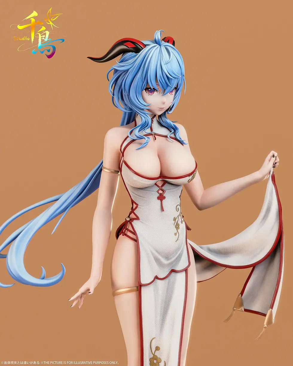 Thumbnail: 【PRE-ORDER】Qian Niao Studio - Cheongsam Ganyu Genshin Impact in Resin Statue GK