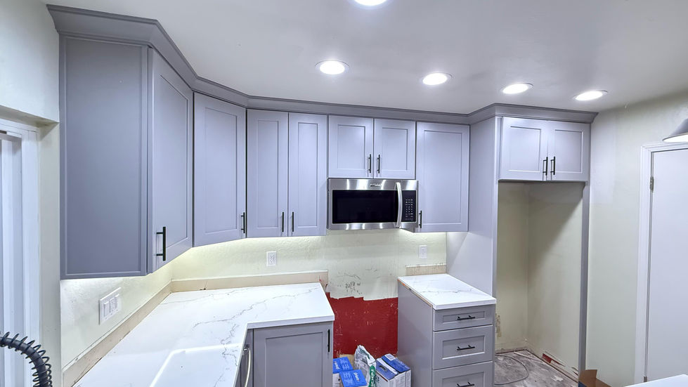Kitchen lighting upgrade with recessed lights and under cabinet LED lighting