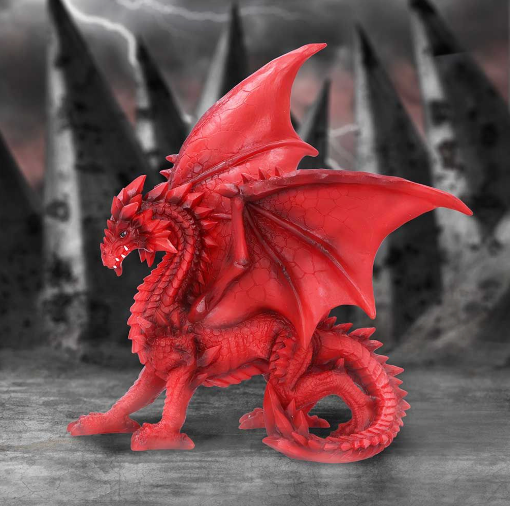 Tailong Red Dragon Figurine