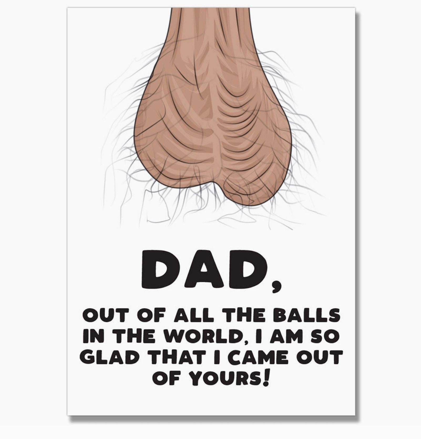 Funny Card for Dad Front View
