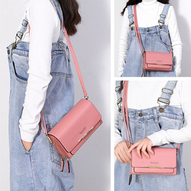 Thumbnail: Women's Wallet Korean Handbag Multi Card Large Capacity Casual Shoulder Bag Mobi