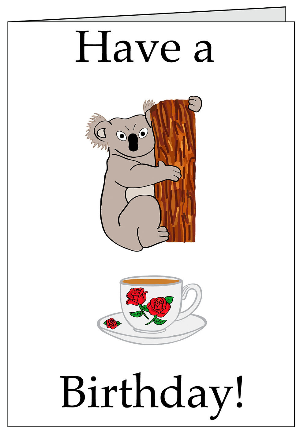 Have a Koala-Tea Birthday Card