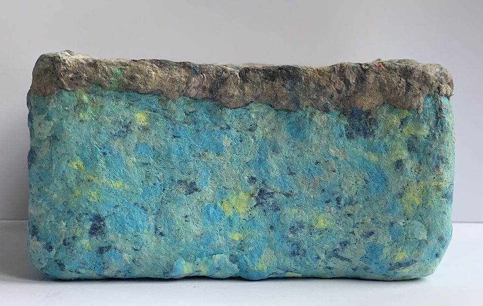 Thumbnail: Papier Mâché Square Bowl (blue)