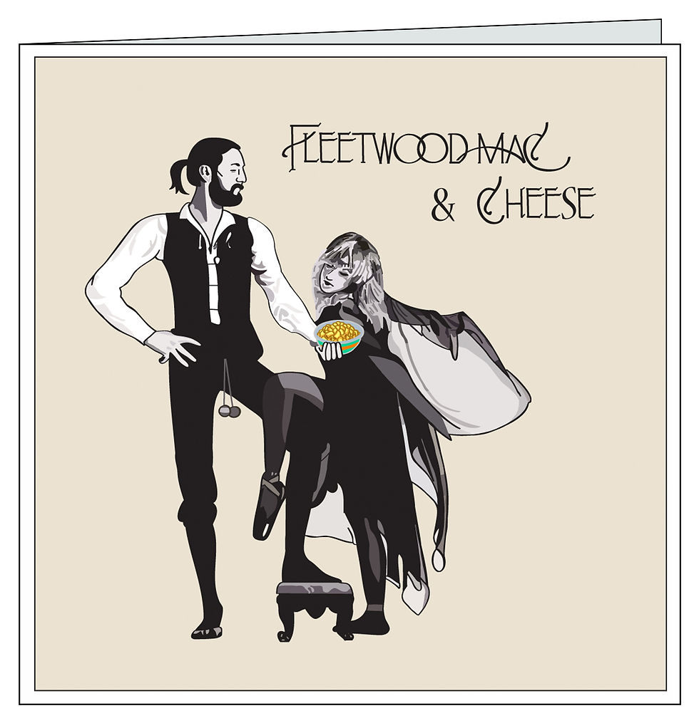 Fleetwood Mac & Cheese Greetings Card