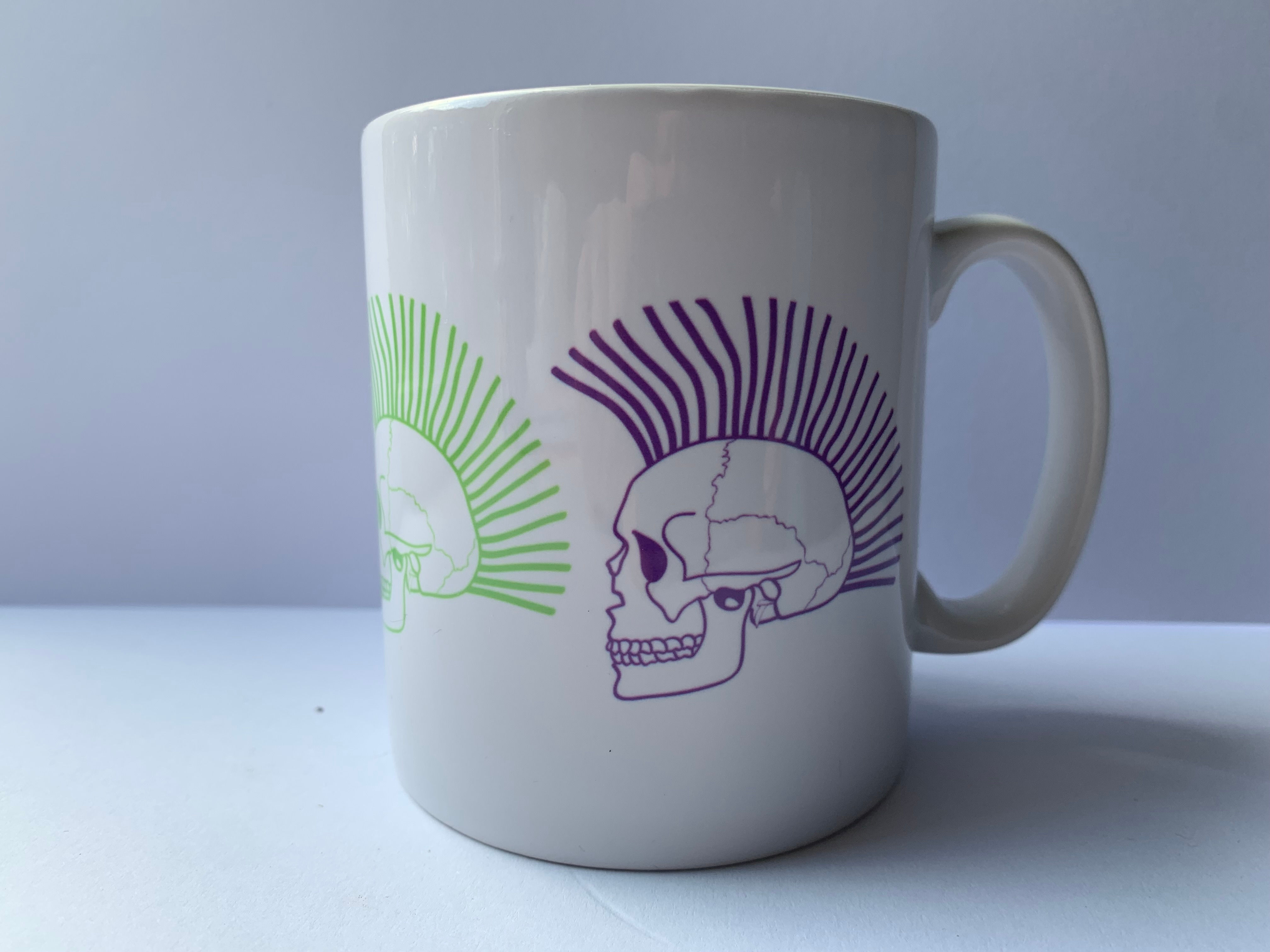 Multicoloured Mohican Skulls Mug