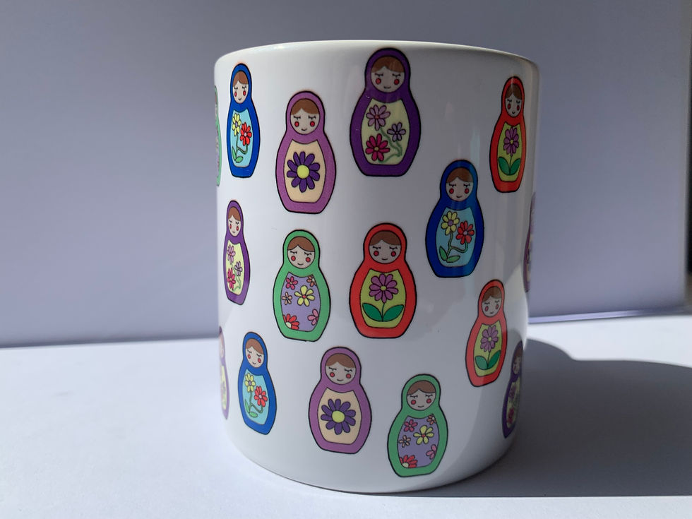 Thumbnail: Mini Matryoshka Dolls Mug
