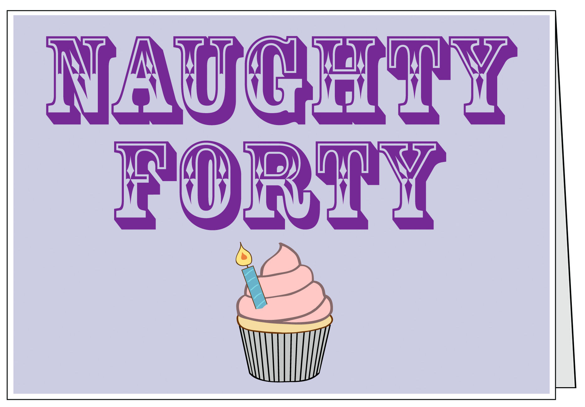 Naughty Forty Birthday Card