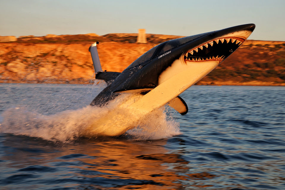 Seabreacher in Golden Bay, Malta