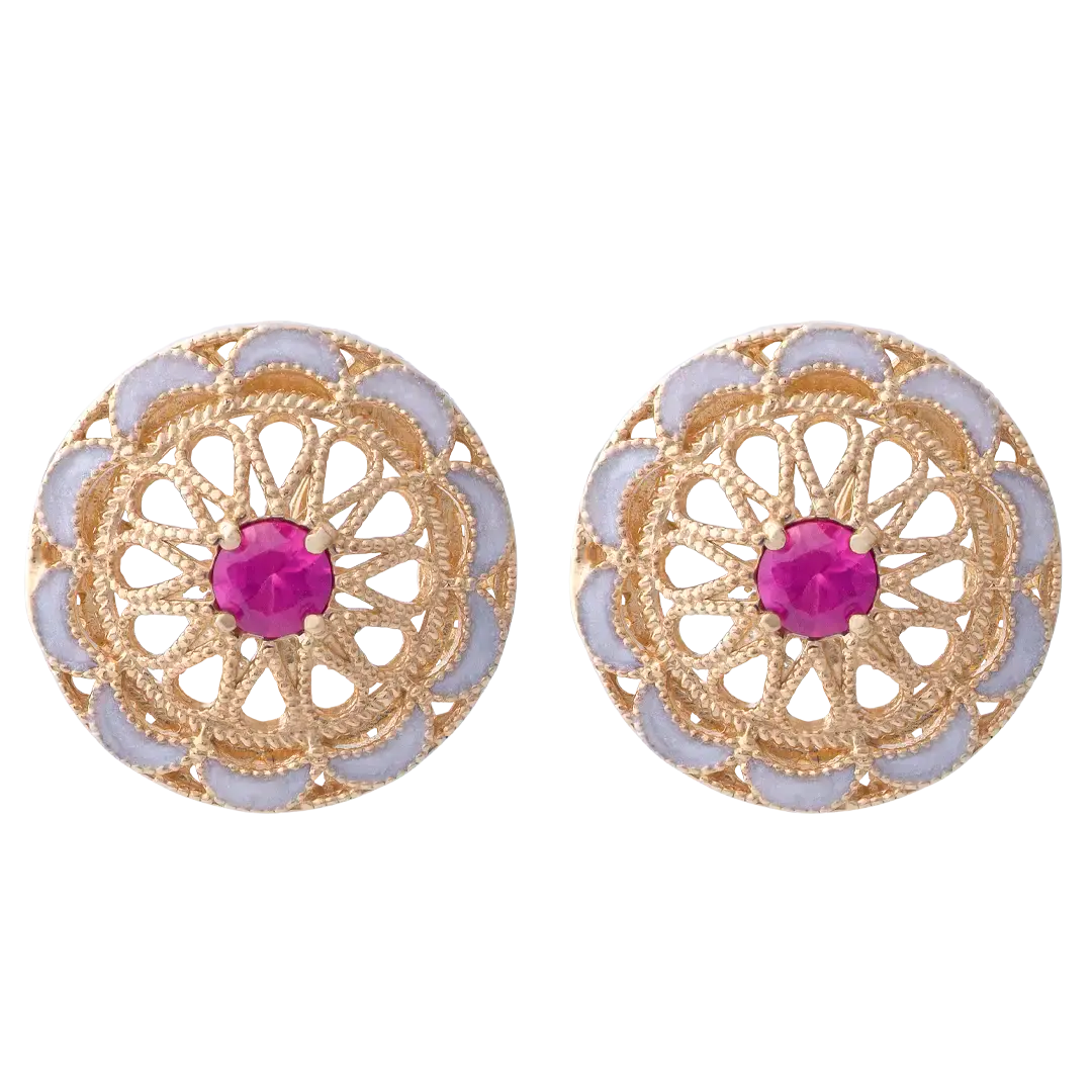 Spadafora Orecchini Belle Époque rossi
