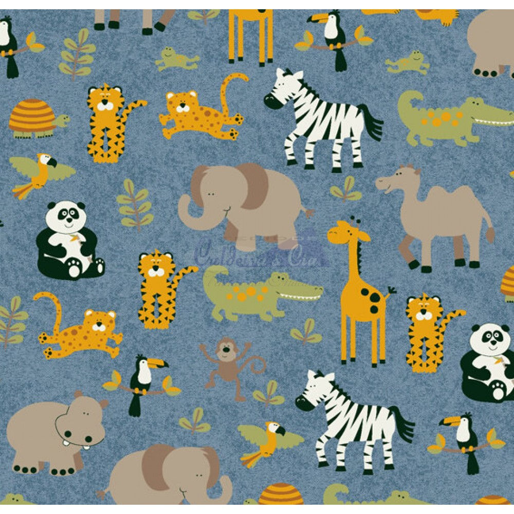 Bichos fundo jeans (0,50mx1,50m)