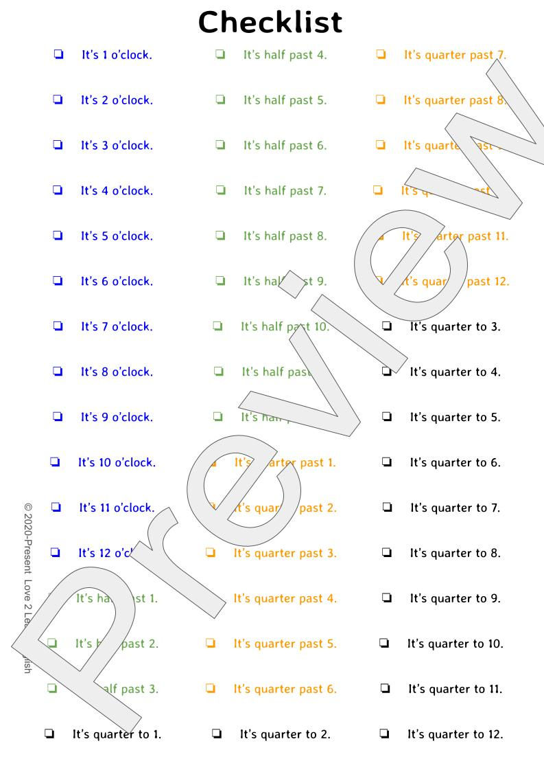 Thumbnail: Time Bingo Game