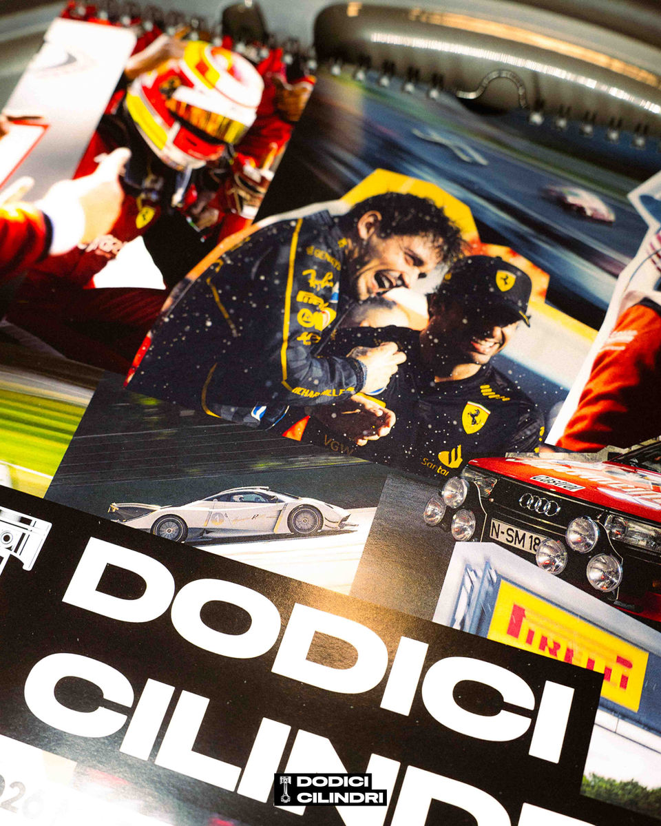 La copertina del calendario del motorsport 2026 di Dodici Cilindri