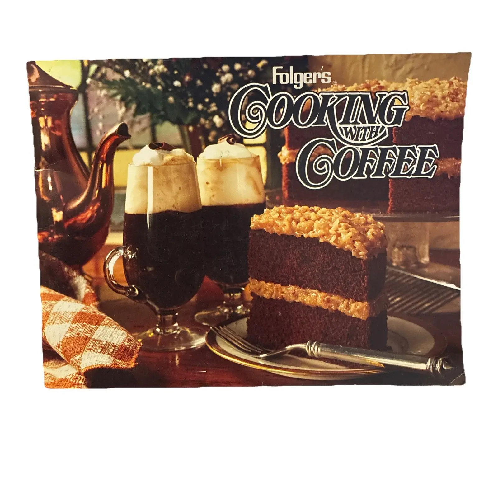 VINTAGE Folgers Cooking with Coffee Recipes / Advertising Cookbook 1980