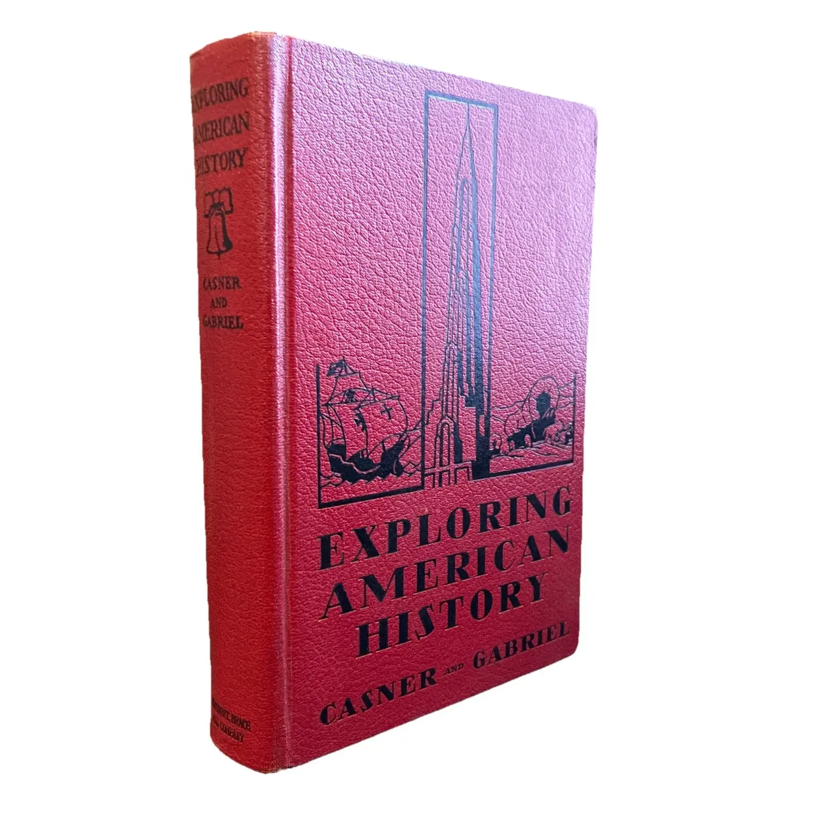 Exploring American History, Casner & Gabriel, Harcourt, Brace & Company 1942 HC