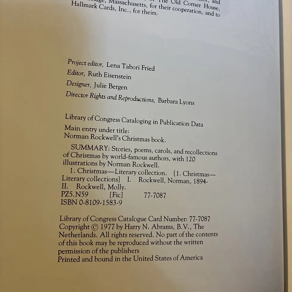 Thumbnail: Norman Rockwell's Christmas Book 1977 Hardcover DJ Abrams