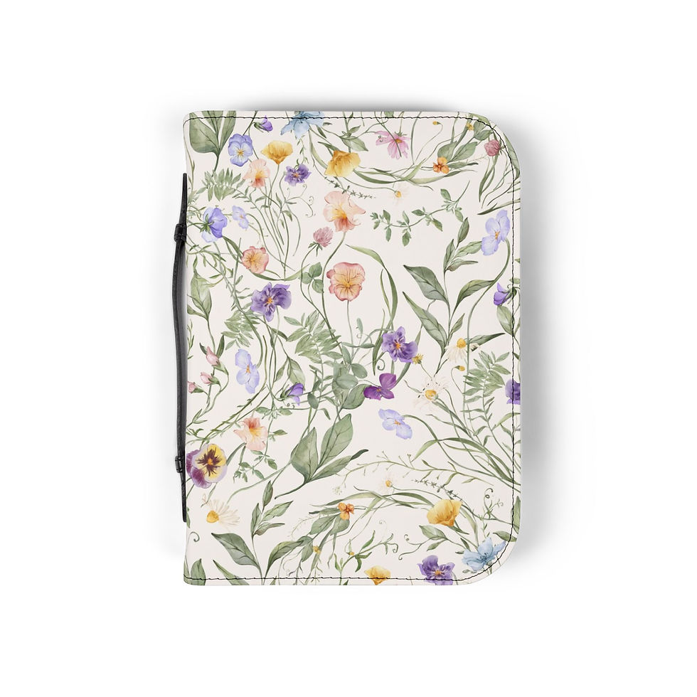 Thumbnail: Floral Watercolor Bible Cover — Zippered Protective Case