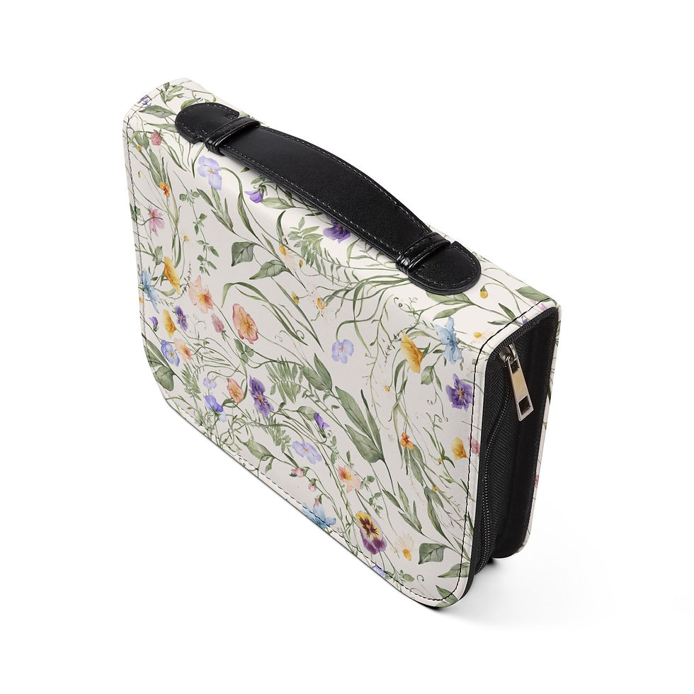 Thumbnail: Floral Watercolor Bible Cover — Zippered Protective Case