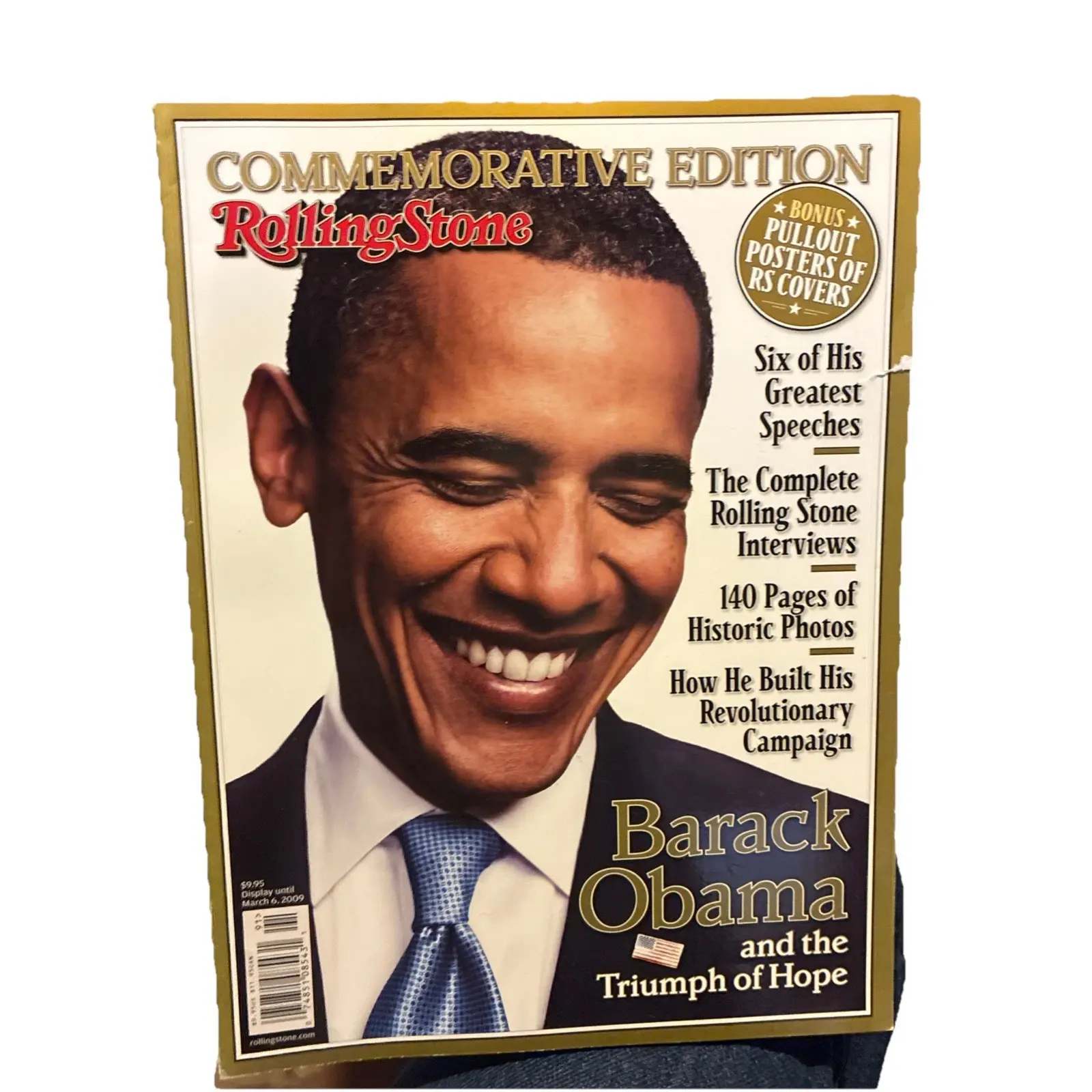 Barack Obama Rolling Stone Commemorative Ed. - The Triumph of Hope - March, 2009