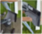 Split-screen phtograph showing the prior kick-out flashing (left) and the upgraded, larger custom kick-out flashing made onsite by StraightLine Exteriors (right)