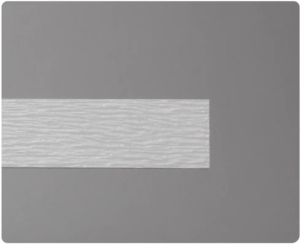 Close-up product photo showing James Hardie fiber cement hardietrim in rustic grain texture and a prime finish.